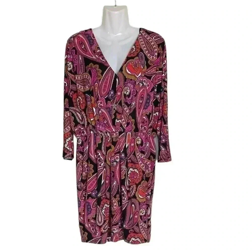 Trina Turk  paisley print dress sz XL
